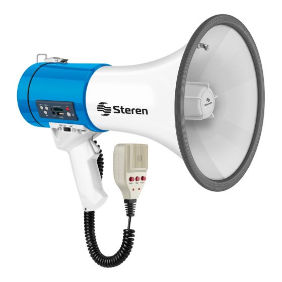 Megáfono con sirena